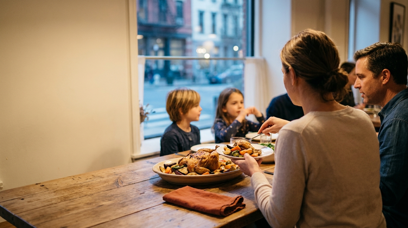 Most dads don't fail at fat loss in the gym — they fail at the dinner table. Here's how to eat the same meals as your...